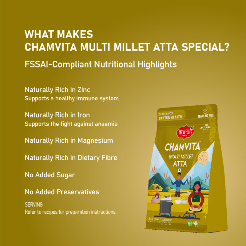 CHAMVITTA MULTI MILLET  ATTA - 400g - Image 2
