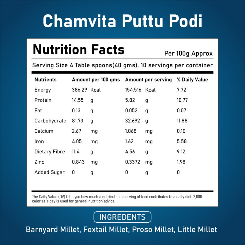 CHAMVITA PUTTU PODI - 400g - Image 4
